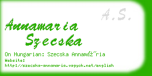 annamaria szecska business card